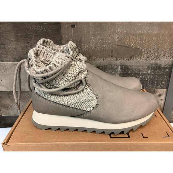 Merrell Women's 8 Brindle Alpine Pull On Knit Snow Boots Vegan Leather LH2-45 - Picture 3 of 8